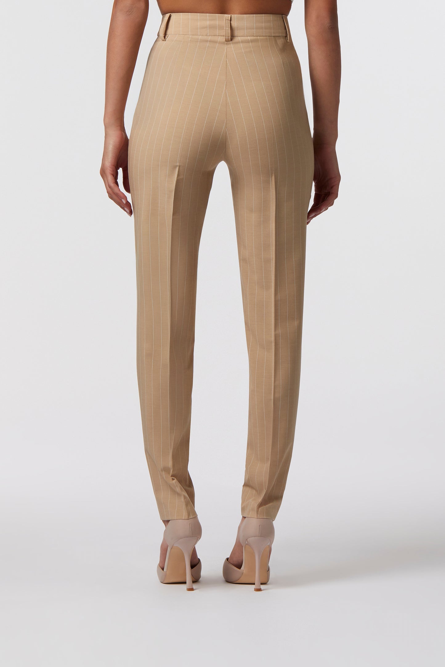 Pantalone Slim | Tessuto Gessato