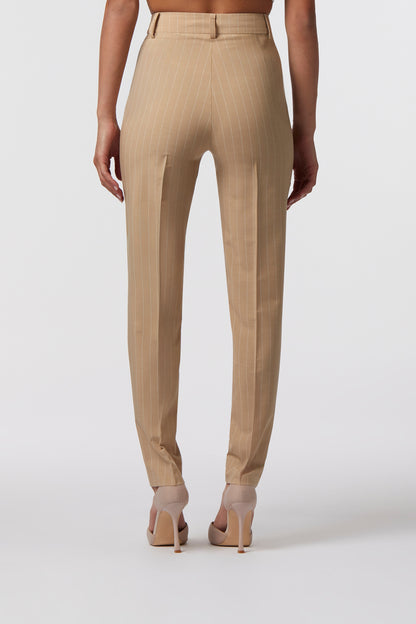 Pantalone Slim | Tessuto Gessato