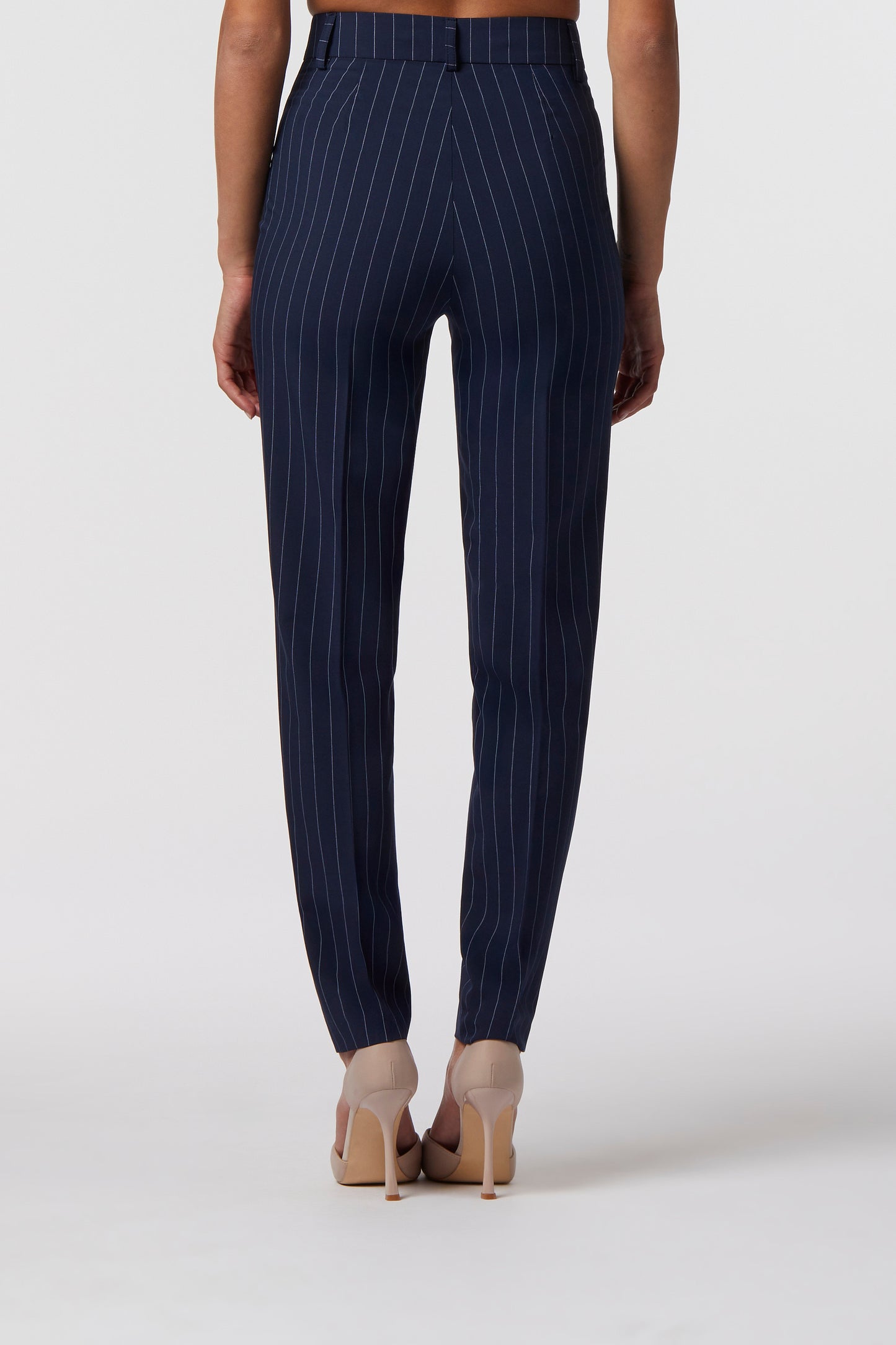 Pantalone Slim | Tessuto Gessato