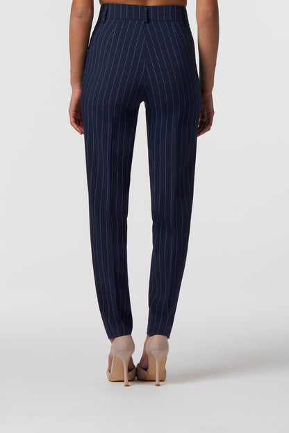 Pantalone Slim | Tessuto Gessato