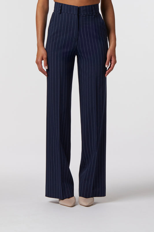 Pantalone Palazzo | Tessuto Gessato