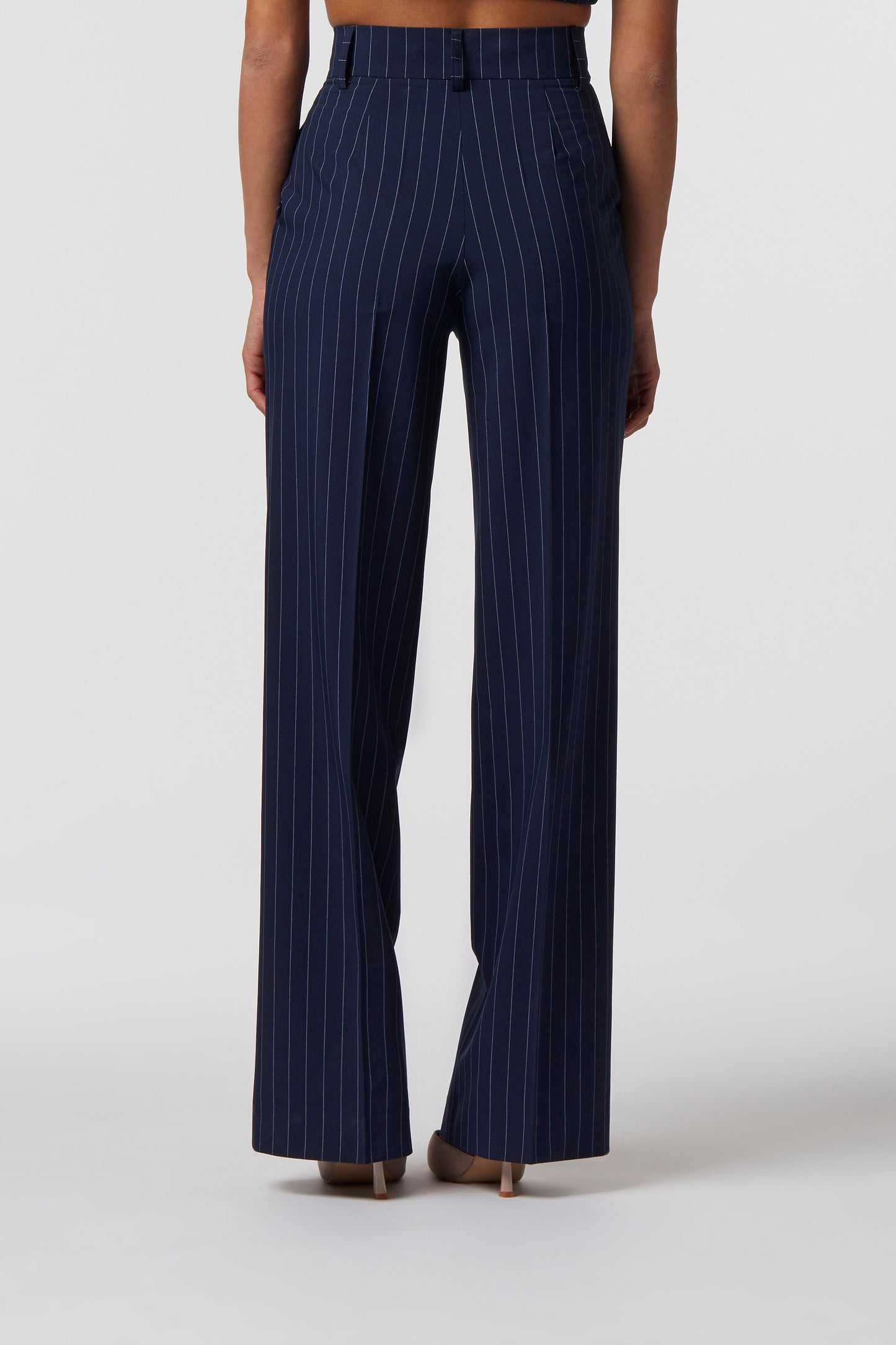 Pantalone Palazzo | Tessuto Gessato