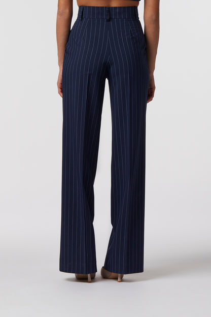 Pantalone Palazzo | Tessuto Gessato